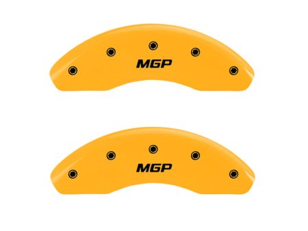 MGP 4 Caliper Covers Engraved Front & Rear MGP Yellow Finish Black Char 1998 Oldsmobile Intrigue Online now