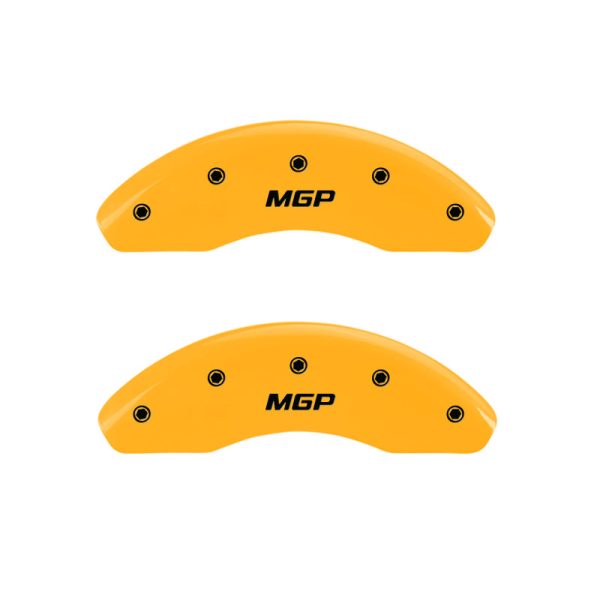 MGP 4 Caliper Covers Engraved Front & Rear MGP Yellow Finish Black Char 1998 Oldsmobile Intrigue Online now