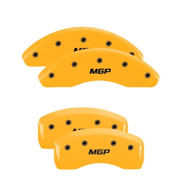 MGP 4 Caliper Covers Engraved Front & Rear MGP Yellow Finish Black Char 1998 Oldsmobile Intrigue Online now