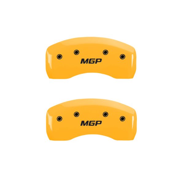 MGP 4 Caliper Covers Engraved Front & Rear MGP Yellow Finish Black Char 1998 Oldsmobile Intrigue Online now