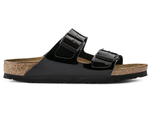 Birkenstock: Arizona Birko-Flor Patent in Black For Sale