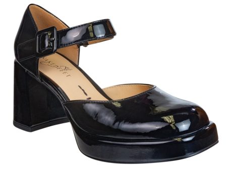 NAKED FEET - ESTONIA in BLACK PATENT Heeled Clogs Supply