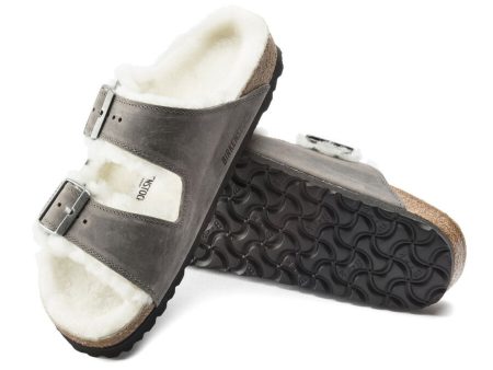 Birkenstock: Arizona Shearling in Iron on Sale