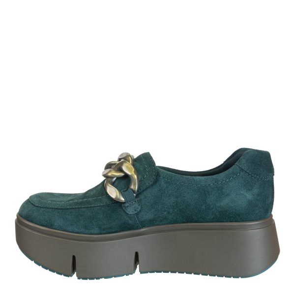 Naked Feet: PRINCETON in EMERALD Platform Sneakers Discount