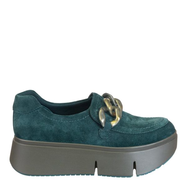 Naked Feet: PRINCETON in EMERALD Platform Sneakers Discount