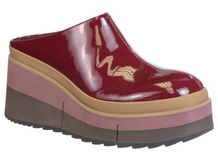 Naked Feet: COACH in DEEP RED Platform Clogs Online