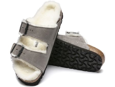 Birkenstock: Arizona Shearling in Stone Coin Discount