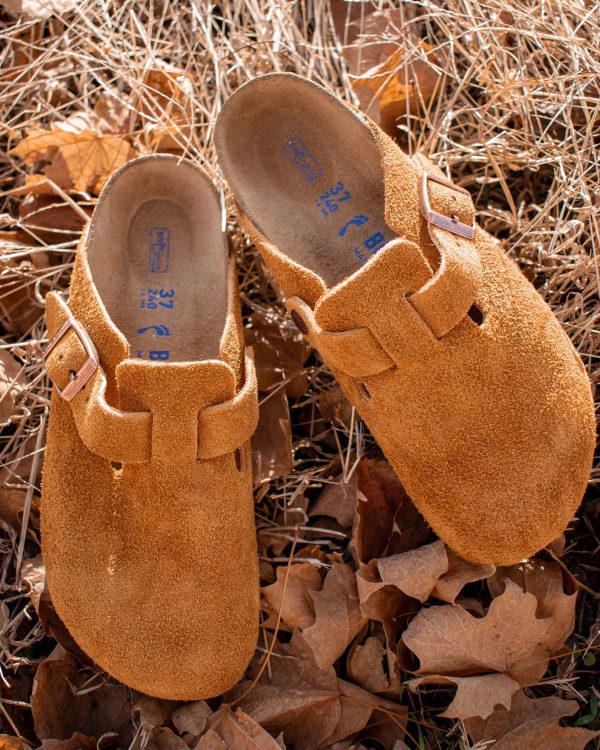 Birkenstock: Boston Suede SFB in Mink Online now