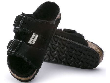 Birkenstock: Arizona Shearling in Black Online Hot Sale