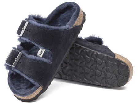 Birkenstock: Arizona Shearling in Midnight Online Sale