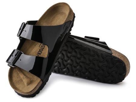 Birkenstock: Arizona Birko-Flor Patent in Black For Sale