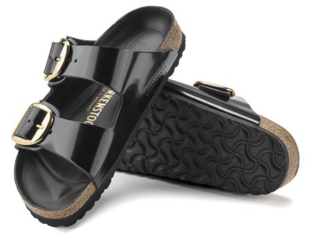 Birkenstock: Arizona Big Buckle in High Shine Black Sale