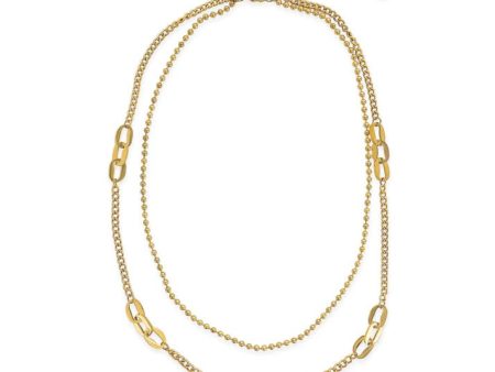 Double Chain Necklace in Gold S7N007G Online