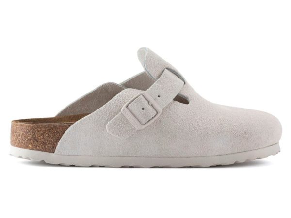 Birkenstock: Boston SFB in Antique White on Sale