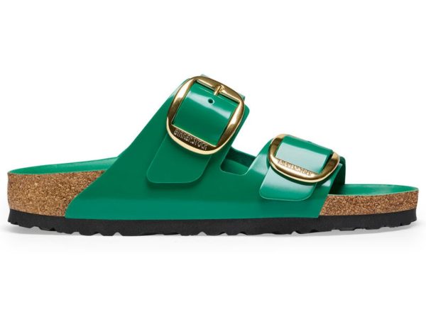 Birkenstock: Arizona Big Buckle High-Shine Digital Green on Sale