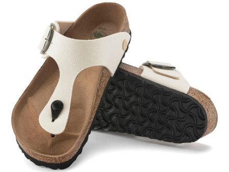 Birkenstock: Gizeh Big Buckle Eggshell Canvas Regular Width Online Hot Sale