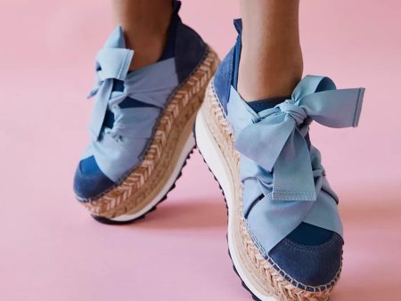 Chapmin Espadrille Double Platform Sneaker in Sailor For Cheap