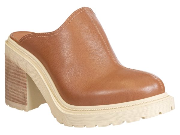 OTBT: RISE in CAMEL Heeled Mules Online Hot Sale